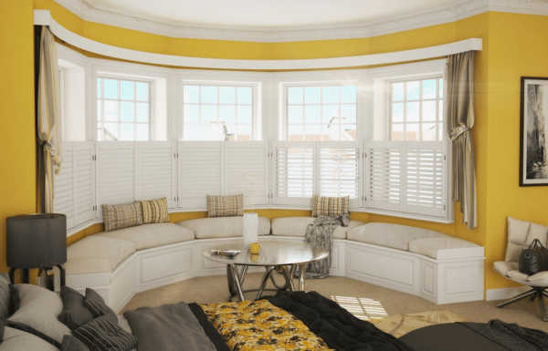 Yellow Cafe Style Shutters
