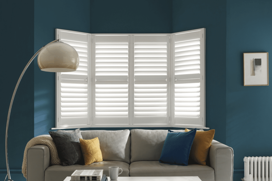 blue bay window shutters crop