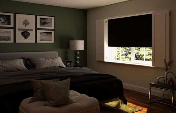 blackout blind dimming a bedroom