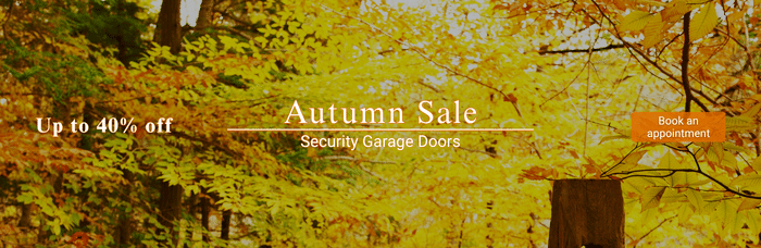Security garage doors for your home on offer. Wide mobile banner