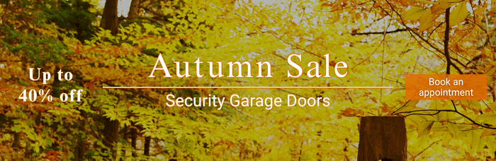 Security garage doors for your home on offer. Wide mobile banner